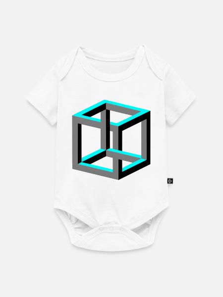 Würfel - Baby Premium Kurzarmbody - Weiß