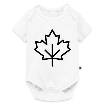 Feuille d’Érable - Body à manches courtes Premium Bébé - blanc - Devant