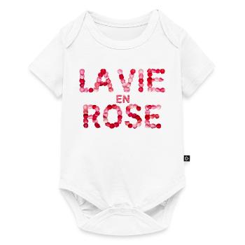 La Vie en Rose - Baby Premium Kurzarmbody - Weiß - Vorne