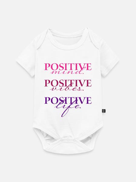 Positive Mind Vibs Life - Baby Premium Kurzarmbody - Weiß