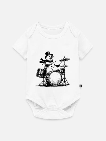 Weihnachts-Trommler-Kunst - Baby Premium Kurzarmbody - Weiß