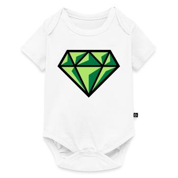 Diamond (Gemstone Brilliant Symbol / POS Gre 3C) - Baby Premium short-sleeve bodysuit - white - Front