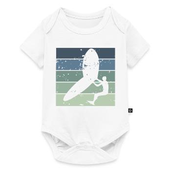 Silhouette Wingfoiler avec planche de surf - Body à manches courtes Premium Bébé - blanc - Devant