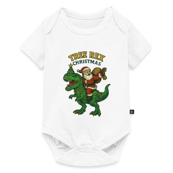 Noël – Tree Rex Weihnachten - Baby Premium Kurzarmbody - Weiß - Vorne