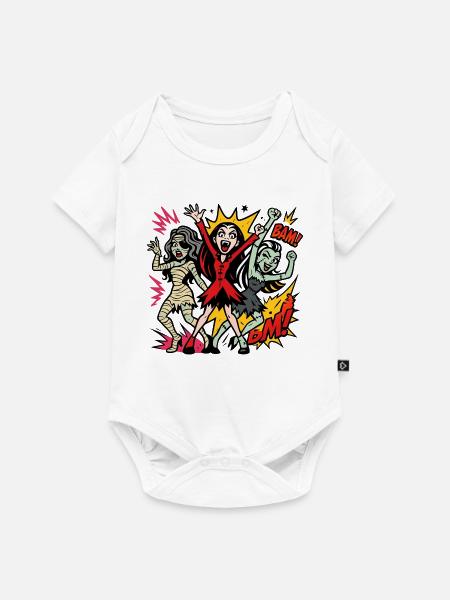 Comic-Horror Monstertanz - Baby Premium Kurzarmbody - Weiß