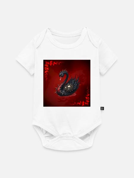 Schwarzer Schwan mit Dornen - Baby Premium Kurzarmbody - Weiß