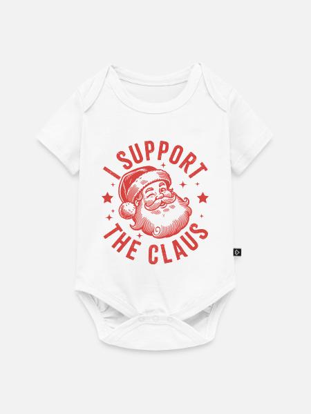Ich unterstütze den Claus - Baby Premium Kurzarmbody - Weiß