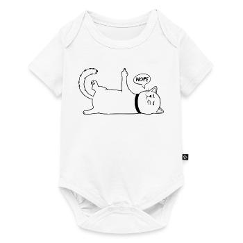 Chat paresseux Chat Lat Lover Propriétaire de chat disant - Body à manches courtes Premium Bébé - blanc - Devant