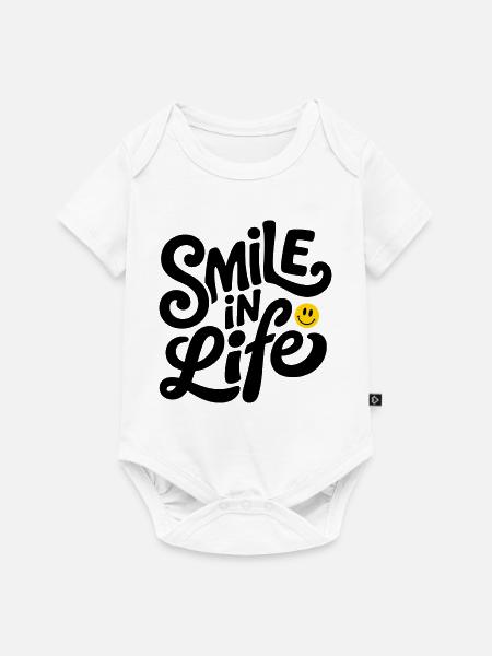 Smile In Life - Baby Premium Kurzarmbody - Weiß