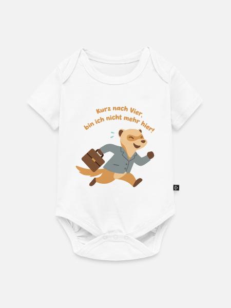 Vier-Uhr Feierabend Ferret, Endlich Feierabend - Baby Premium Kurzarmbody - Weiß