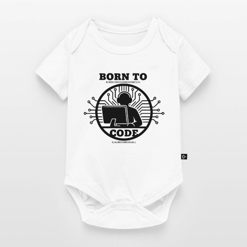 Codeur né pour coder Programmeur Body à manches courtes Premium Bébé