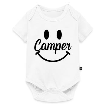 Sourire du campeur - Body à manches courtes Premium Bébé - blanc - Devant