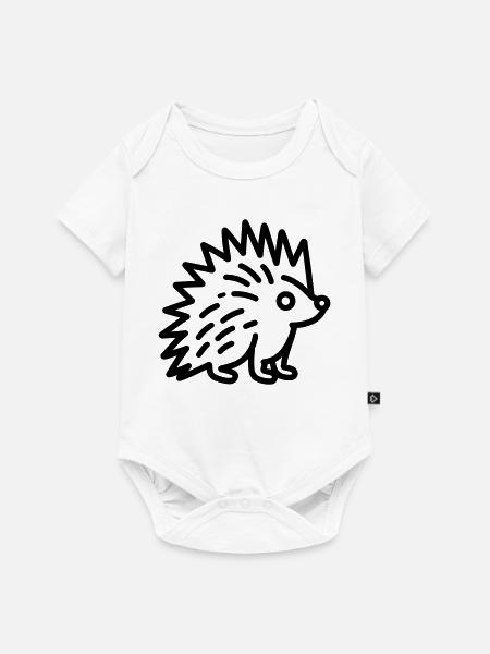 Stachelschwein - Baby Premium Kurzarmbody - Weiß