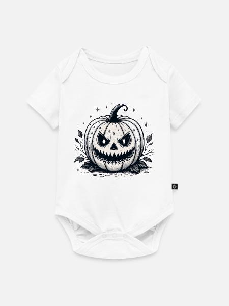 Retro-Monochromer Kürbis - Baby Premium Kurzarmbody - Weiß