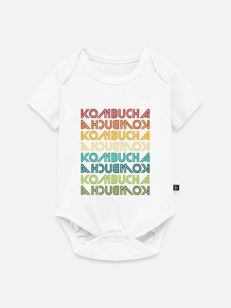 Kombucha Farbverlauf Mehrfach-Print - Baby Premium Kurzarmbody - Weiß