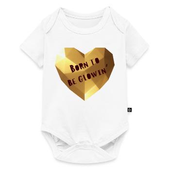 Geboren, um zu leuchten - Baby Premium Kurzarmbody - Weiß - Vorne