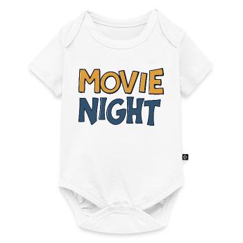 Movie Night Colorful Typographic Drawing - Baby Premium short-sleeve bodysuit - white - Front