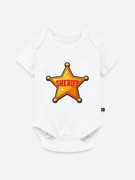 Sheriff Star Illustration - Baby Premium Kurzarmbody - Weiß