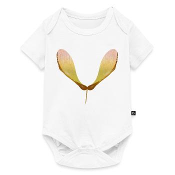 Delicate maple seed – autumnal nature motif - Baby Premium short-sleeve bodysuit - white - Front