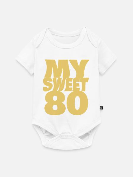 80 - Baby Premium Kurzarmbody - Weiß