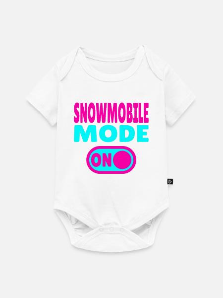 Snowmobile Mode ON - Baby Premium Kurzarmbody - Weiß