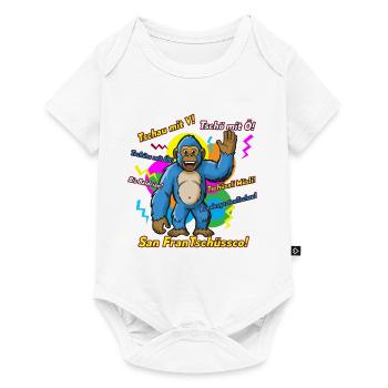 Dictons d’adieu colorés de Bigfoot. Calembour - Body à manches courtes Premium Bébé - blanc - Devant