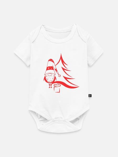 Weihnachtswichtel rot - Baby Premium Kurzarmbody - Weiß