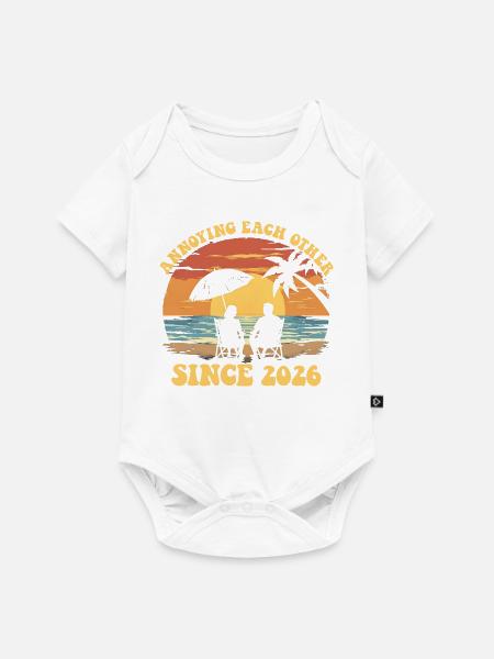 Gegenseitiges Ärgern seit 2026 Jubiläum - Baby Premium Kurzarmbody - Weiß