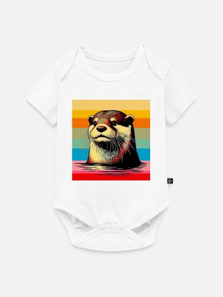 Otter - Baby Premium Kurzarmbody - Weiß