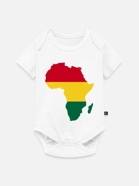 Afrika Flagge - Baby Premium Kurzarmbody - Weiß