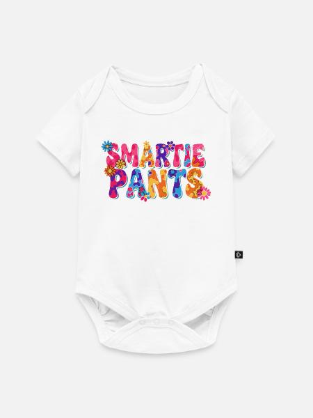Smartie Pants: Bunte Blüten-Psychedelik - Baby Premium Kurzarmbody - Weiß