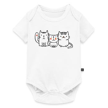 Trois petits chats - Body à manches courtes Premium Bébé - blanc - Devant
