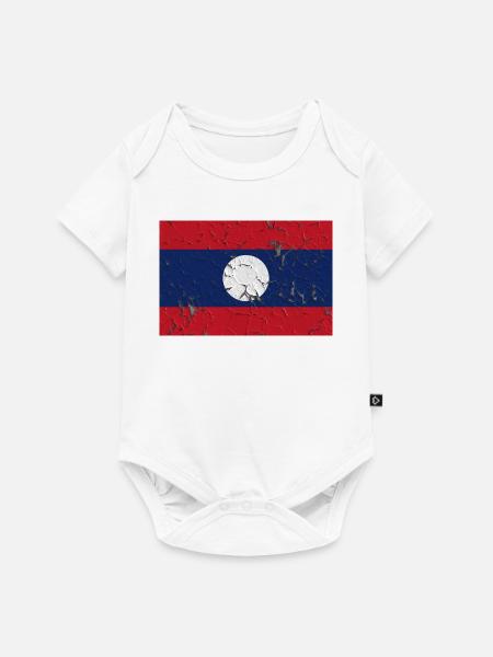 Laos Laos - Baby Premium Kurzarmbody - Weiß