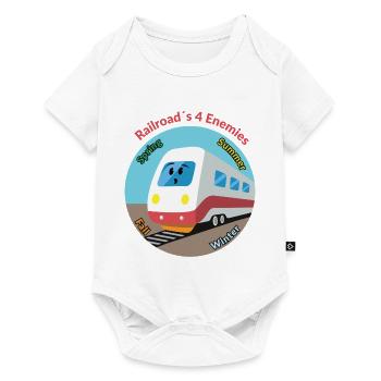 Zug der Vier Jahreszeiten, immer unpünktlich... - Baby Premium Kurzarmbody - Weiß - Vorne