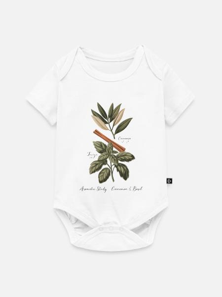 Zimt & Basilikum - Baby Premium Kurzarmbody - Weiß