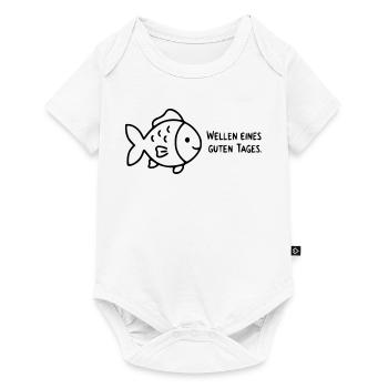 Jeu de mots de poisson | Vagues d’une bonne journée - Body à manches courtes Premium Bébé - blanc - Devant