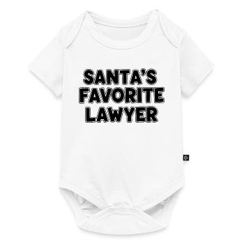 L’avocat préféré du Père Noël - Body à manches courtes Premium Bébé - blanc - Devant