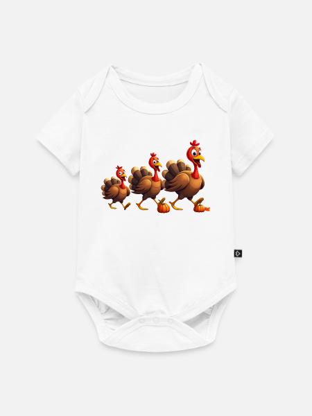 Thanksgiving Truthahn Baby - Baby Premium Kurzarmbody - Weiß