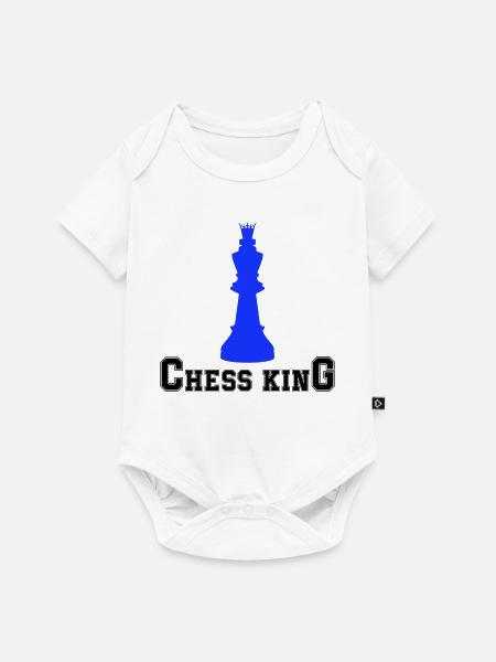 Schach König - Baby Premium Kurzarmbody - Weiß