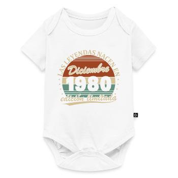 Décembre 1980 Rétro Vintage Cadeau d’anniversaire - Body à manches courtes Premium Bébé - blanc - Devant