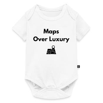 Maps Over Luxury – Chemise d’aventure - Body à manches courtes Premium Bébé - blanc - Devant