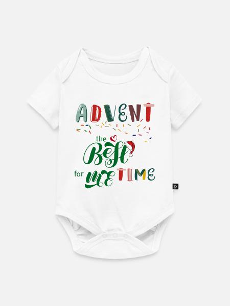 Advent Die Beste Zeit - Baby Premium Kurzarmbody - Weiß