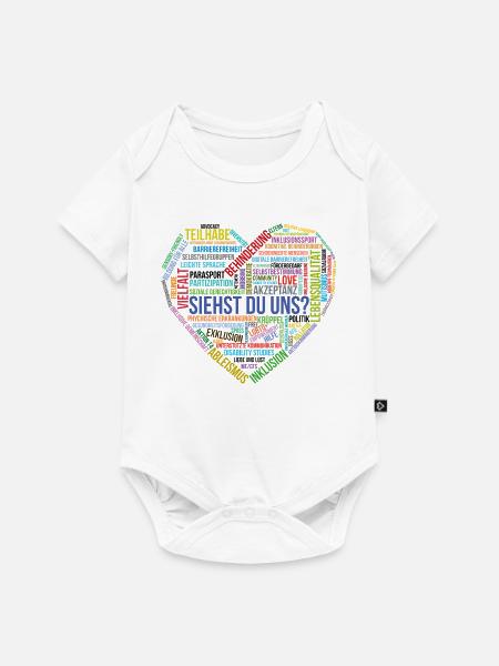 Siehst Du Uns Vielfalt Herz - Baby Premium Kurzarmbody - Weiß