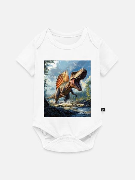 Spinosaurus - Baby Premium Kurzarmbody - Weiß