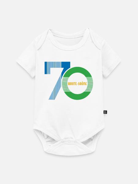 70 Haute-Saône-Logo - Baby Premium Kurzarmbody - Weiß