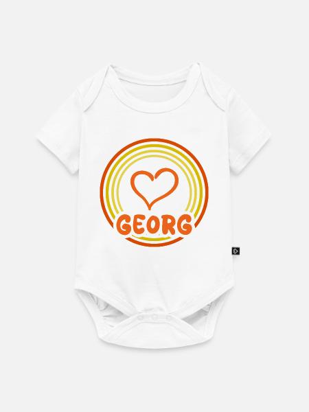 Name Georg - Baby Premium Kurzarmbody - Weiß