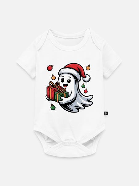 Weihnachtsgeist mit Geschenken - Baby Premium Kurzarmbody - Weiß