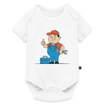 Chemise à motif de breloques artisanales - Body à manches courtes Premium Bébé - blanc - Devant