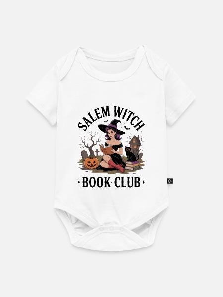 Hexenlese im Halloweenwald - Baby Premium Kurzarmbody - Weiß