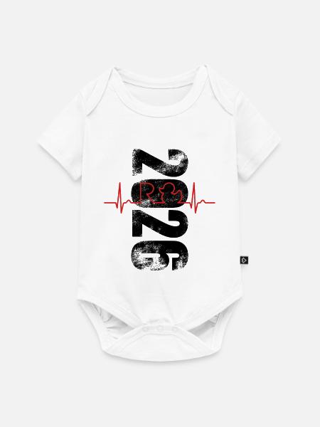 Rente 2026 - Ruhestand - Pension EKG Kurve - Baby Premium Kurzarmbody - Weiß